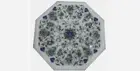 15'' white Marble Dining Coffee Table Top Inlay Malachite paua shell decor