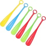 [Healeved] 6pcs Lazy Shoe Helper for Seniors Ergonomic Long Handle Shoehorns Blue Yellow Green Red for Elderly Pregnant Women and Disabled Durable Material