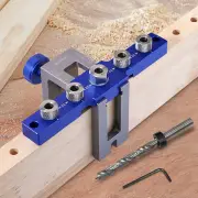 "RUITOOL Metric Imperial Doweling Jig Kits Drill Guide Locator Cabinet Hardware Jig with 6mm 8mm 10mm 1/4"" 5/16"" 3/8"" Dri"