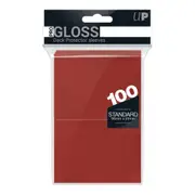 Ultra Pro: UP82694 PRO-Gloss 100ct Standard Deck Protector sleeves: Red