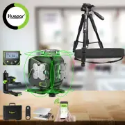 Huepar 16 Lines Self-Leveling Laser Level 4D 4 circles with LCD Screen +Tripod