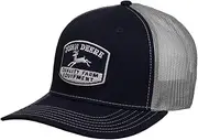 [John Deere] Men's JD Navy MESH Back Cap, Black and Grey, One Size, Black and Grey, One Size