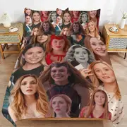 v2938 Bed Sheets Bedding Elizabeth Olsen Bedding Sets Ultra Soft Skin-Friendly Duvet Cover 3 Piece, Cute Comforter Cover Bed Set for Boys Girls Kids