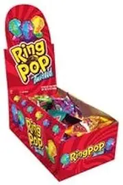 Topps ring pop twisted fruit pop candy - 24 pieces/pack