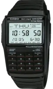 Casio DBC32-1A, 25 Page "Databank" Resin Watch, 10 Year Battery, Brand New Inbox