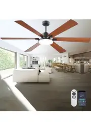 Ceiling Fans with Lights and Remote - 72 Inch Smart App Control Modern