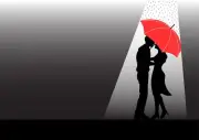 Abstract couple romantic colorful Love Painting Canvas Print wall art home decor