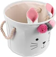 Collapsible Laundry Basket Large Fabric Storage Basket Lid Versatile Storage Pouch for Clothing Toys Laundry