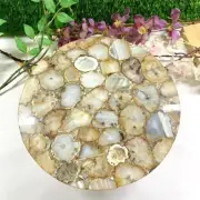 Natural Agate Side Table, Crystal Stone End Table, Crystal Table Decor
