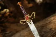 Custom Handmade Statue American Liberty Sword With Leather Sheath