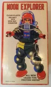 Tin Tom Toy Moon Explorer Tin Robot, Blue