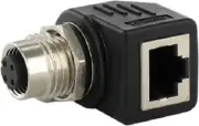 Murr Elektronik ADAPTER 4-Pole M12 To 1-Pole RJ45 Socket, Right Angle
