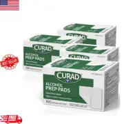 CURAD Alcohol Prep Pads 400pc Isopropyl Wipes First Aid Swabs 4 Boxes - Medical