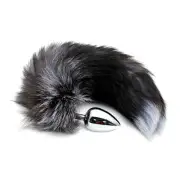 Adrien Lastic Alive BDSM Line Black & White Fox Tail Anal Plug - Large