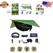 Lightweight Camping Hammock with Mosquito Net & Quick-Open Rain Fly – 1.5 lbs