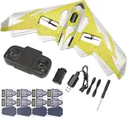 RC Plane, EPP Foam Remote Control Aircraft High Torsion with LED Light for Play (Dual Battery)