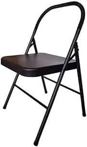 HONGXIAQRP Transform Your Yoga Practice Reinforced Folding Yoga Chair - Perfect for Backbends, Restorative Poses, and More,Black 1.0 Steel Pipe