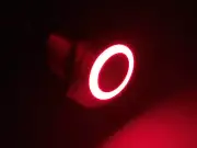 MARINE BOAT SS304 RED LED ULTRA FLUSH LIGHT AUTO ON-OFF PUSH SWITCH RING BUTTON