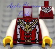 NEW Lego Kingdoms Dark RED MINIFIG TORSO Knight King w/Gold Castle Lion Chain