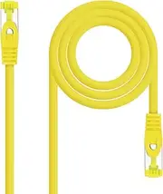 LSZH Cat.6A SFTP AWG26 Patch Cable, Yellow, Length 30 cm, Ideal for Network installations requiring high Speed and Interference Protection.