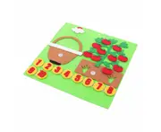 Math Early Learning Class Stuffed Toy Portable Vegetable Number Toy Number Toys Early Education Board Travel