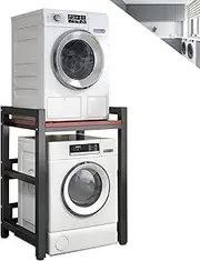 Adjustable Stacking Kit Stand for Front Loader Washing Machine & Tumble Dryer Over Washing Machine Storage Rack with 400KG Load Capacity
