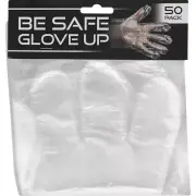 400ct Clear Plastic Poly Gloves Catering Food Prep Safe Sanitary Vinyl Free