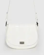 White Valeria Panel Crossbody Bag