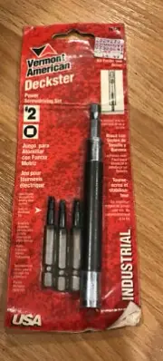 VTG AMERICAN DECKSTER POWER SCREWDRIVING SET BITS BIT FINDER & DRIVER NIP 1995