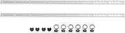 Aluminum L Track Rail, Cargo Securing Tie Down System, 100cm L Track Kit, Compatible with Round Stud Fittings, Heavy Duty Lashing Rail 1 Pair