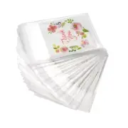 400Pcs Thank You Plastic Bags Flower Self Adhesive Cookie Candy Packaging7084