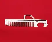 73-87 Chevy Truck Brushed Stainless Steel Metal Trim Beard Hair Mustache Comb