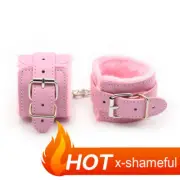 PU Leather Binding Handcuff Hand Slaver Ankle Cuffs Restraint Wrist Cuffs