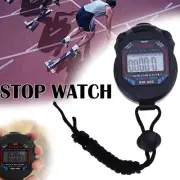 1x Digital LCD Chronograph Handheld Sports Counter Stopwatch Timer Stop Watch