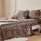 Satin Bed Sheets with Elastic Corner Straps, King Size Sheets Set, 4 Pcs Silky B
