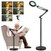 10X Magnifying Glass with Light and Stand, 3-in-1 Adjustable Swing Arm Magnif...