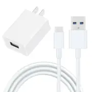 USB Power Adapter + Type C USB Cable for Samsung Galaxy S10+ SM-G975U Cellphone