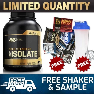 OPTIMUM NUTRITION GOLD STANDARD 100% ISOLATE 24 & 76 SRV || WHEY WPI PROTEIN