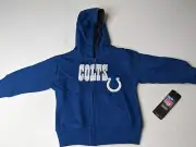 Indianapolis Colts Boys Hooded Sweatshirt 2T zip up embroidered New with tags