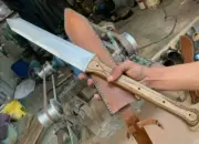 21'' Spear Sword, Handmade High Carbon Steel Blade, Battle Ready With Sheath