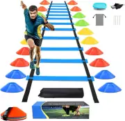 TGLTIC Agility Ladder Training Equipment Set, Includes the Speed Agility Ladder,