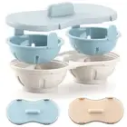 Microwave Eggs Poacher Cookware Steamer Maker Poach Double Cup Cooker Egg Boiler