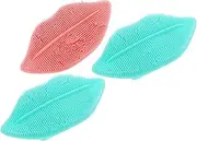 TOGEVAL 3pcs Face Brush Silicone Scrubber for Face Deep Clean Gentle Cleansing Tool for Women Random Color