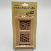 Houseworks Dollhouse Double Hung Window 1:12 Wood Unfinished #5000 Vintage NOS