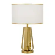Telbix Lighting Laila Table Lamp - Antique Gold - Ivory