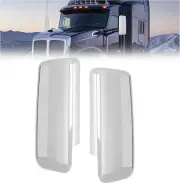 Door Mirror Covers Compatible with Peterbilt 579 Left & Right Pair Chrome Driver