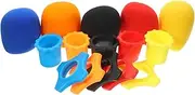 Vaguelly 15pcs Mic Protection Ring Rolling Windscreen Cover for Shock Absorption Durable Microphone Accessories Mixed Color Design for Stage and Wireless Use