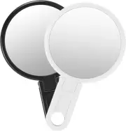 OMIRO Small Hand Mirror, 3 Inches Mini Hand Held Compact Folding Mirror 2 Pack