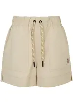 Moncler Logo Shell Shorts - Beige - S (UK 10 / S) S (UK 10 / S)