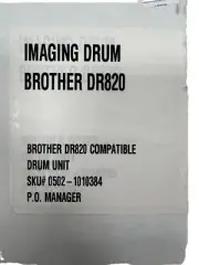 2 Brother DR-820 Imaging Drum Unit Black Factory Sealed